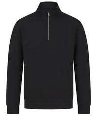 Henbury Unisex Sustainable ¼-zip Sweatshirt - Black
