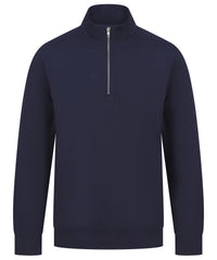 Henbury Unisex Sustainable ¼-zip Sweatshirt - Navy