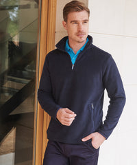 Henbury ¼ Zip Microfleece Jacket - Black