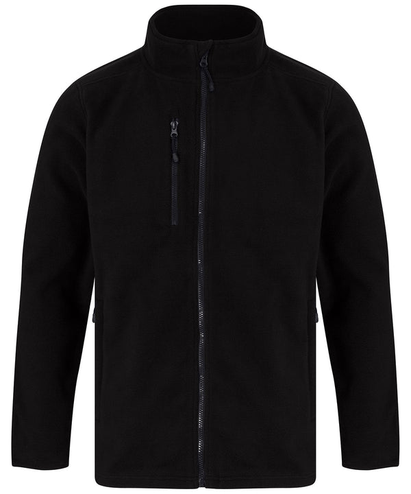 Henbury Recycled Polyester Microfleece Jacket - Black