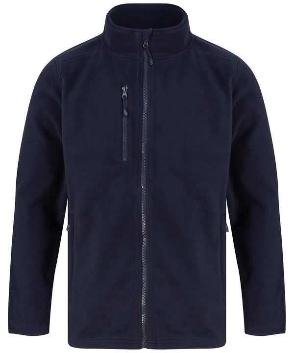 Henbury Recycled Polyester Microfleece Jacket - Navy