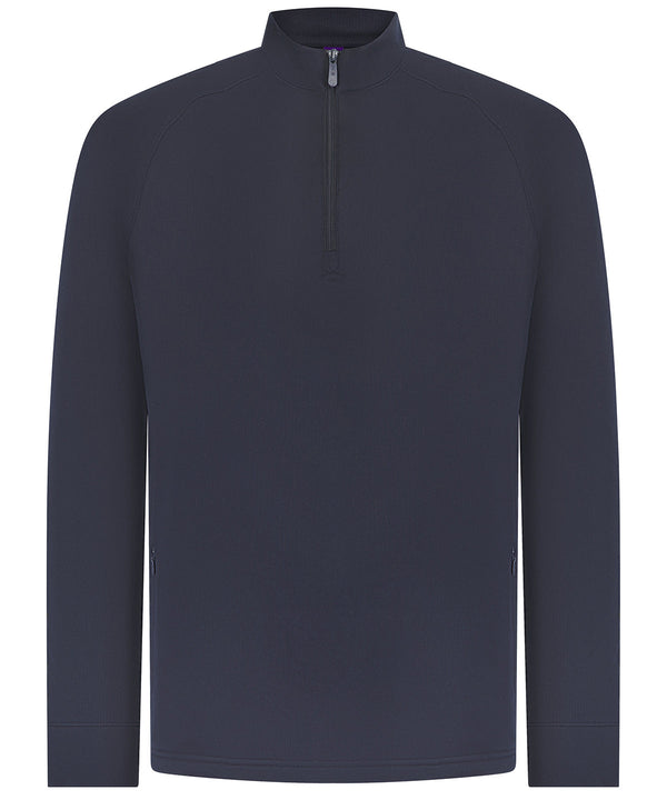 Henbury ¼ Zip Top with Wicking Finish - Navy
