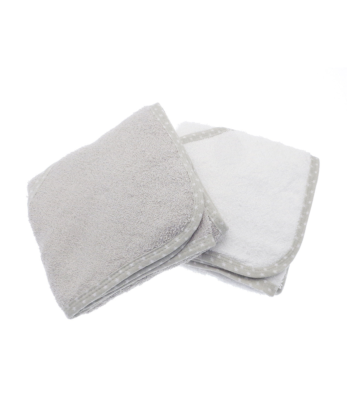 Homeliving Baby Hooded Towel (2-pack) - White/Grey
