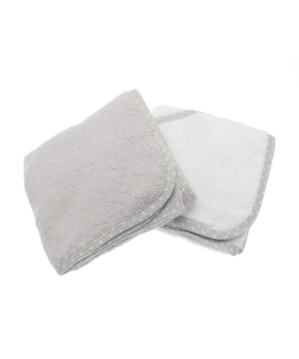 Homeliving Baby Hooded Towel (2-pack) - White/Grey