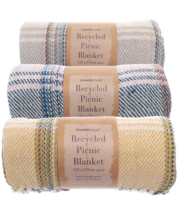 Homeliving Recycled Picnic Blanket - Mixed Fabric Colour