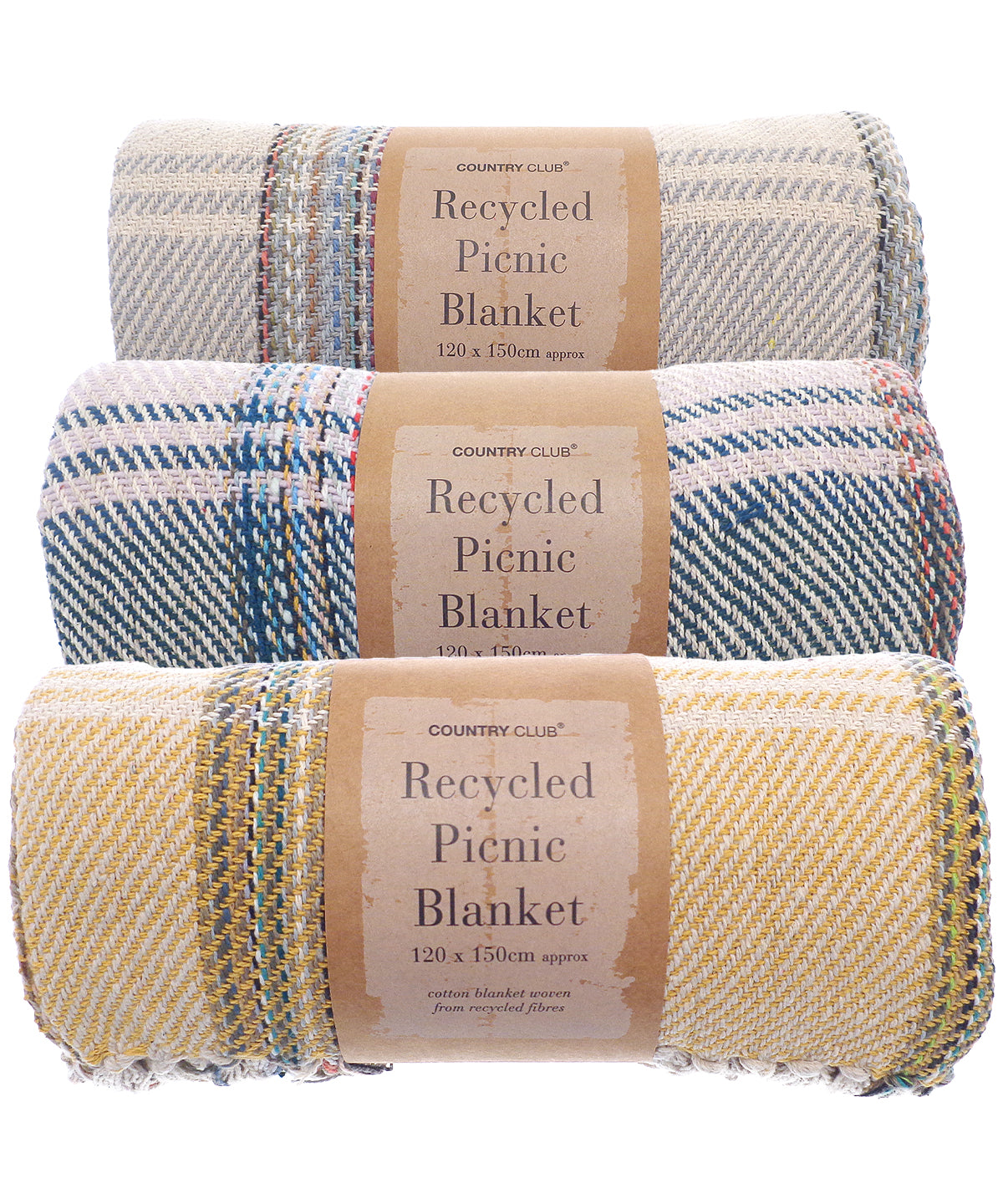 Homeliving Recycled Picnic Blanket - Mixed Fabric Colour