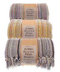 Homeliving Jumbo Recycled Picnic Blanket - Mixed Fabric Colour