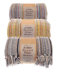 Homeliving Jumbo Recycled Picnic Blanket - Mixed Fabric Colour
