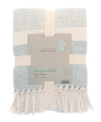 Homeliving Izzy Recycled Throw - Duck Egg