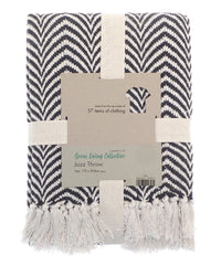 Homeliving Recycled Mixed-fabric Throw - Grey
