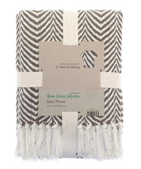 Homeliving Recycled Mixed-fabric Throw - Natural