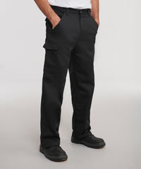 Russell Athletic Polycotton Twill Workwear Trousers - Black