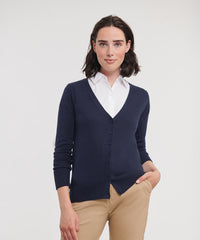 Russell Athletic Women's V-neck Knitted Cardigan - Black