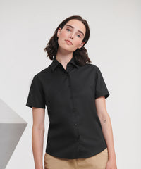 Russell Athletic Women's Short Sleeve Oxford Shirt - Black