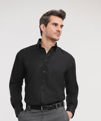 Russell Athletic Long Sleeve Ultimate Non-iron Shirt - Black