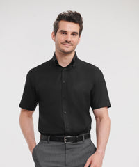 Russell Athletic Short Sleeve Ultimate Non-iron Shirt - Black