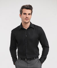 Russell Athletic Long Sleeve Tailored Ultimate Non-iron Shirt - Black
