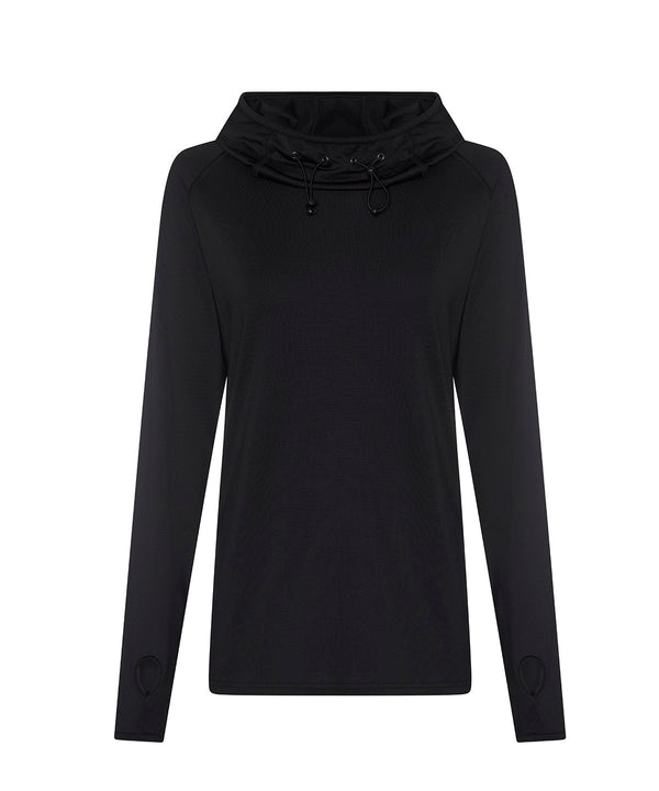 AWDis Women's Cool Cowl Neck Top - Jet Black