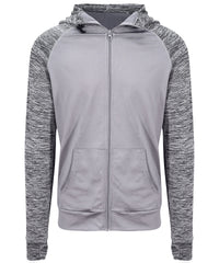 AWDis Cool Contrast Zoodie - Grey/Grey Melange