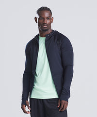 AWDis Cool Contrast Zoodie - Black/Black Slate Melange