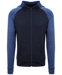 AWDis Cool Contrast Zoodie - Navy/Navy Melange