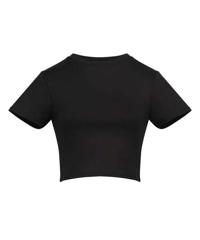AWDis Women’s Recycled Cropped T - Jet Black*