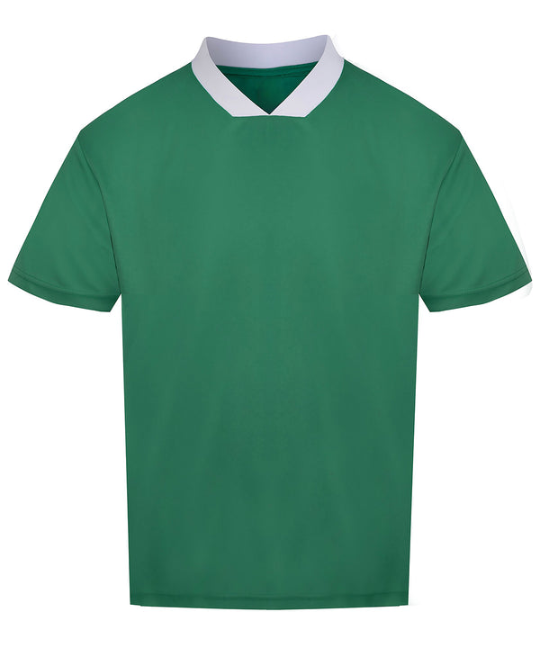 AWDis Retro Sports Jersey - Green/White