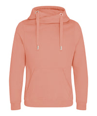 AWDis Cross Neck Hoodie - Dusty Pink