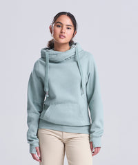 AWDis Cross Neck Hoodie - Baby Pink