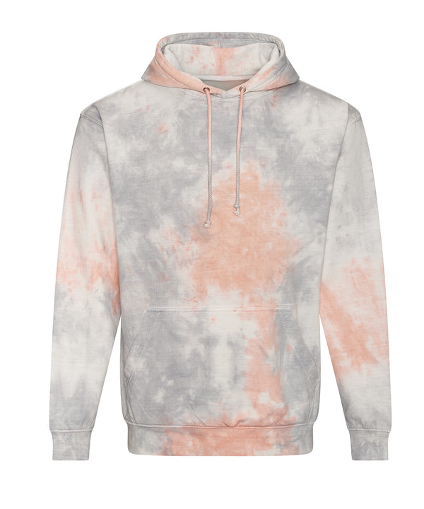 AWDis Tie Dye Hoodie - Grey Pink Marble