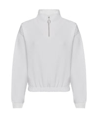 AWDis Women's Cropped ¼-zip Sweat - Arctic White