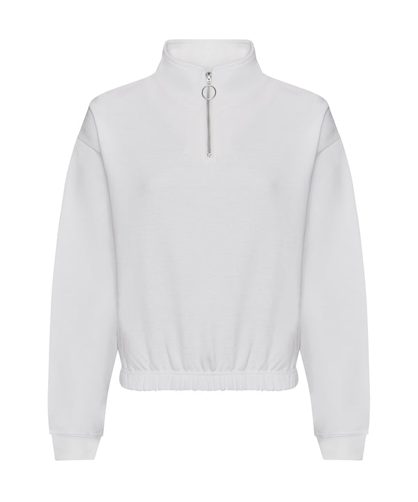 AWDis Women's Cropped ¼-zip Sweat - Arctic White
