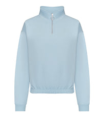 AWDis Women's Cropped ¼-zip Sweat - Sky Blue