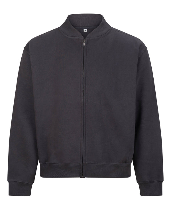 AWDis Signature Heavyweight Bomber Sweat - Solid Charcoal