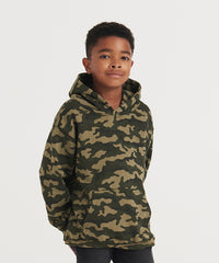 AWDis Kids Camo Hoodie - Black Camo