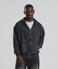 AWDis Vintage Washed Zoodie - Washed Black