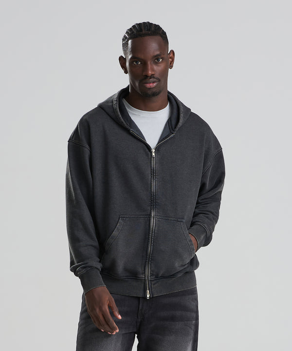 AWDis Vintage Washed Zoodie - Washed Black