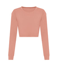 Awdisjustts Women's Long Sleeve Cropped T - Dusty Pink