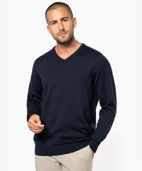 Kariban Men's V-neck Jumper - Black