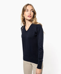 Kariban Ladies' V-neck Jumper - Black