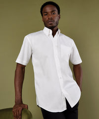 Kustom Kit Corporate Oxford Shirt Short-sleeved (classic Fit) - Black