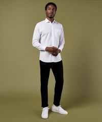 Kustom Kit Poplin Shirt Long-sleeved (tailored Fit) - Black*