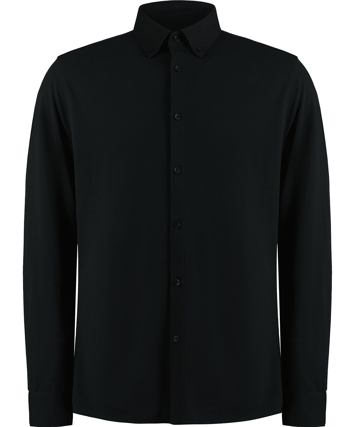 Kustom Kit Long Sleeve Superwash® 60° Piqué Shirt (tailored Fit) - Black
