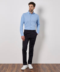 Kustom Kit Long Sleeve Superwash® 60° Piqué Shirt (tailored Fit) - Black