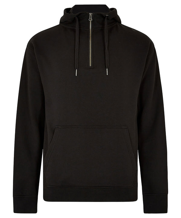 Kustom Kit Regular Fit 1/4 Zip Hoodie - Black