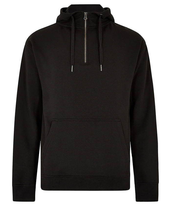 Kustom Kit Regular Fit 1/4 Zip Hoodie - Black