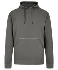 Kustom Kit Regular Fit Piqué Hoodie with Zipped Pocket - Dark Grey