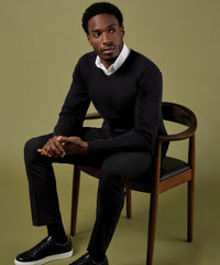 Kustom Kit Arundel V-neck Sweater Long Sleeve (classic Fit) - Black