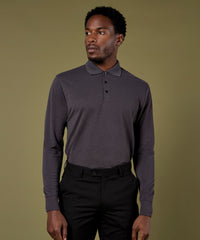 Kustom Kit Piqué Polo Long-sleeved (classic Fit) - Black