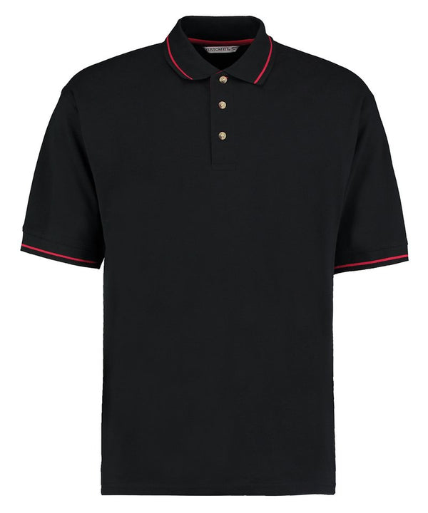 Kustom Kit St Mellion Polo (classic Fit) - Black/Bright Red